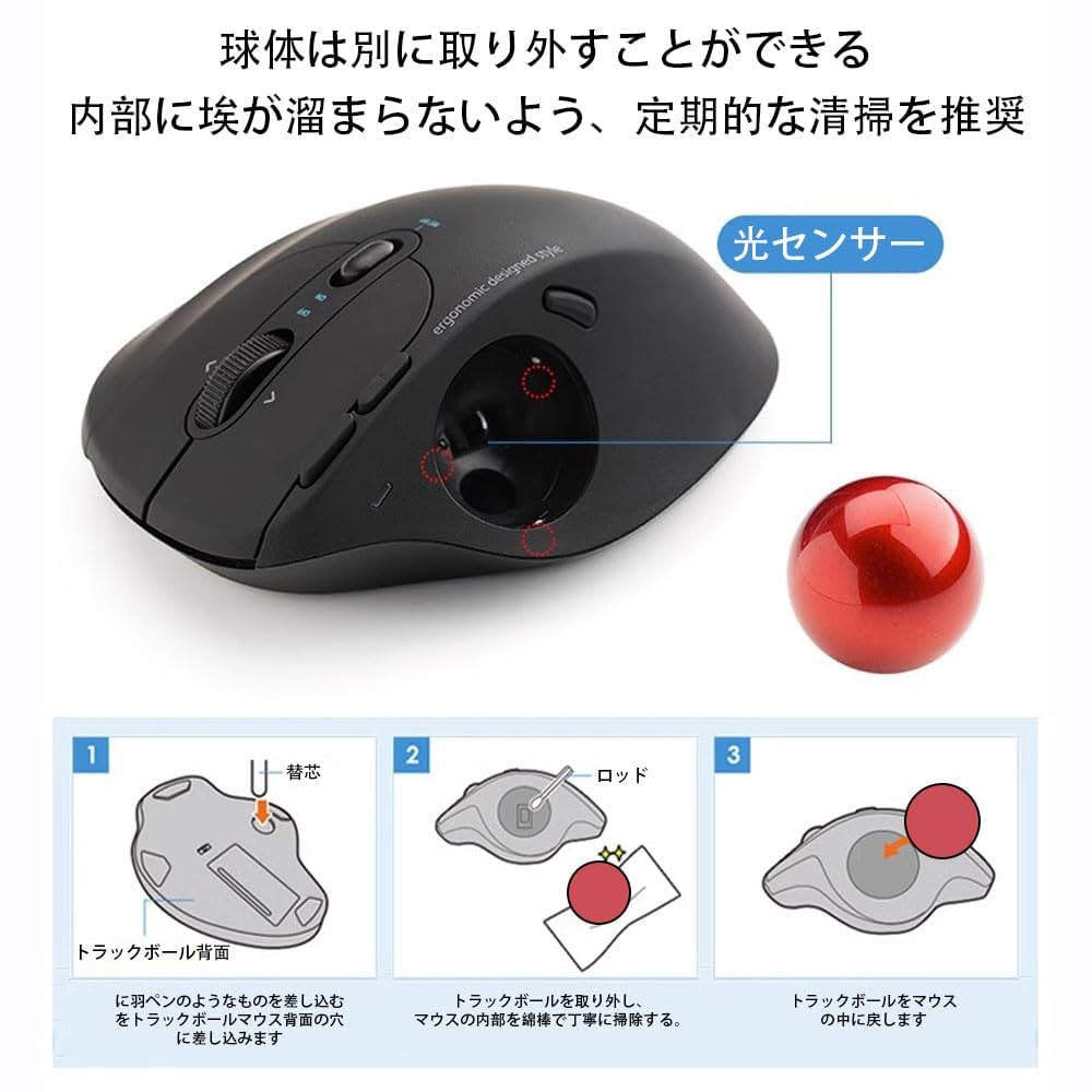 Amazon | トラックボール 34 mm トラックボール JIAYJP PERIMICE